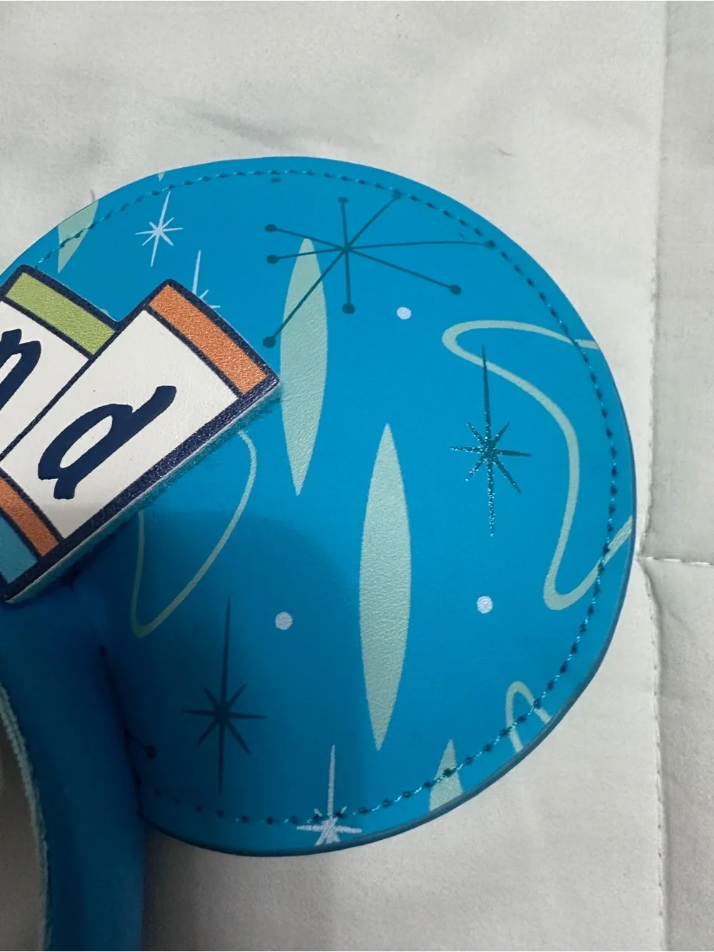 Disney Turquoise Disneyland Lettering Mickey Ear Headband